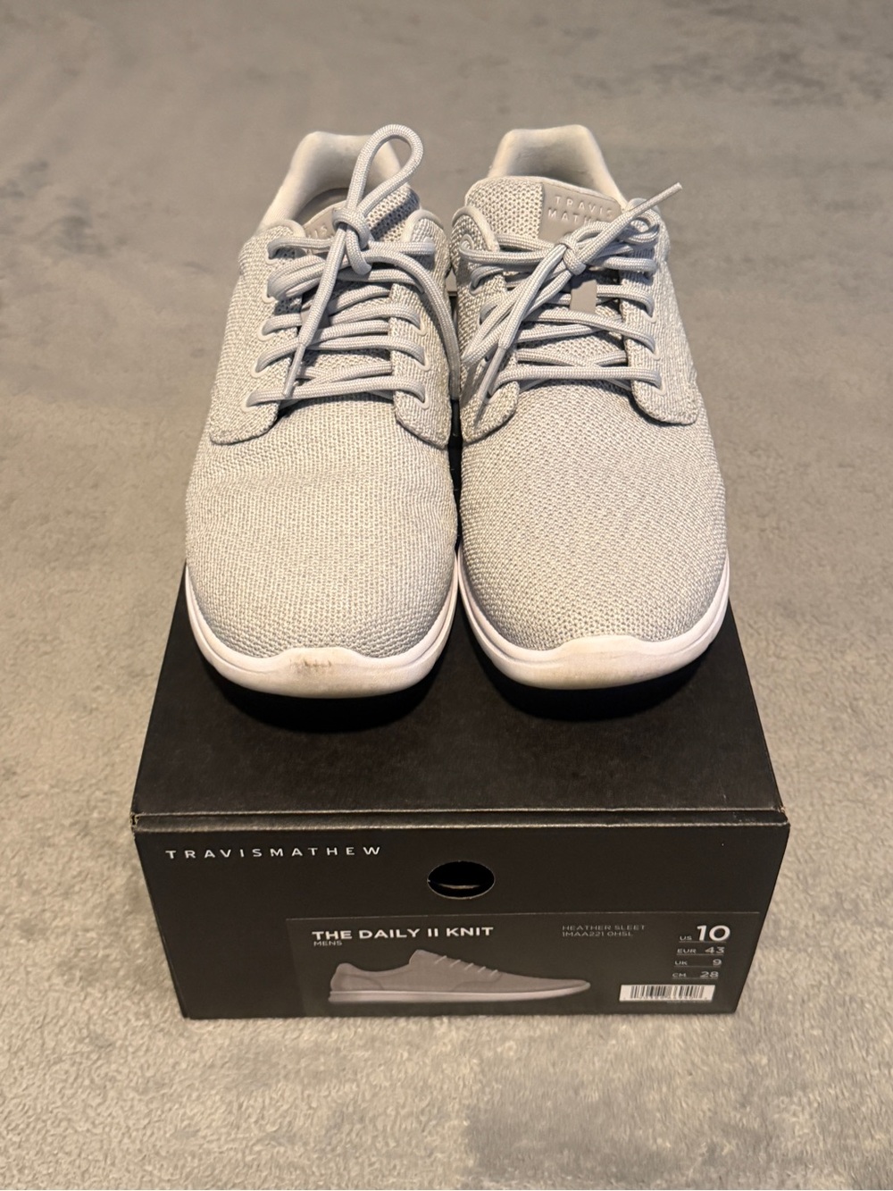 Travis Mathew Men’s The Daily Knit Sneakers - Light Gray